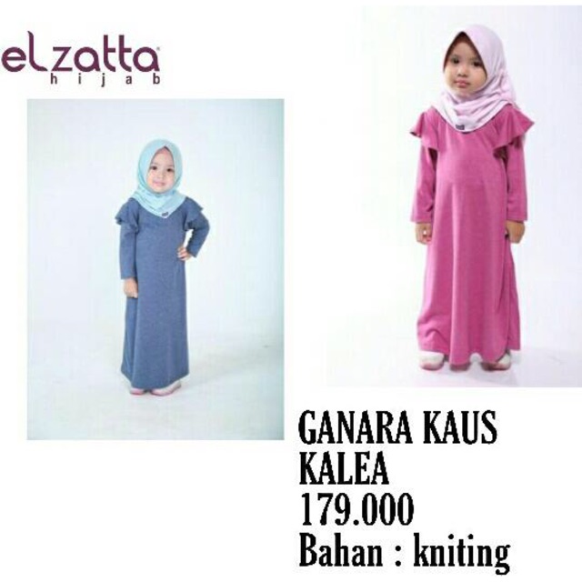 Gamis Anak Elzatta Hijab Ganara Kaus Kalea Shopee Indonesia