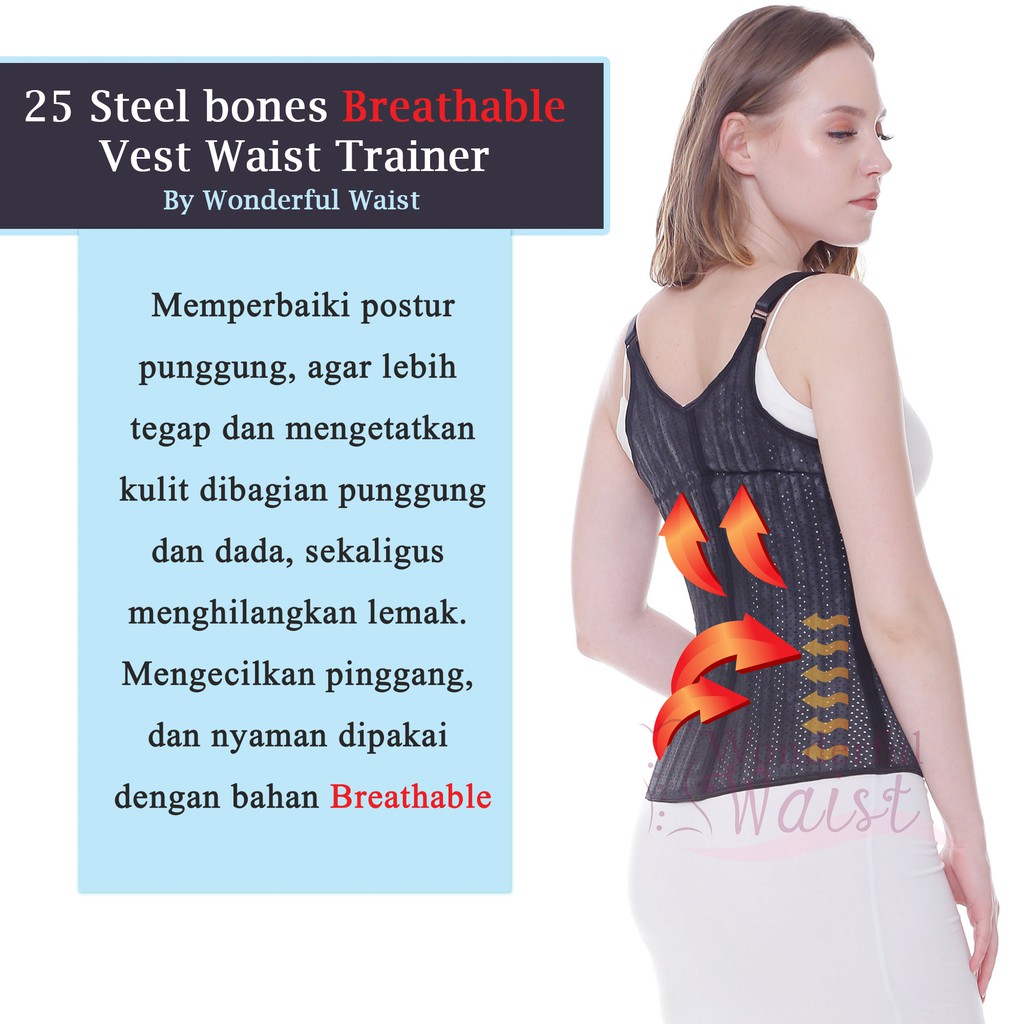 Korset Vest 25 tulang / Korset punggung / Korset Perut / waisttrainer / korset melahirkan / korset