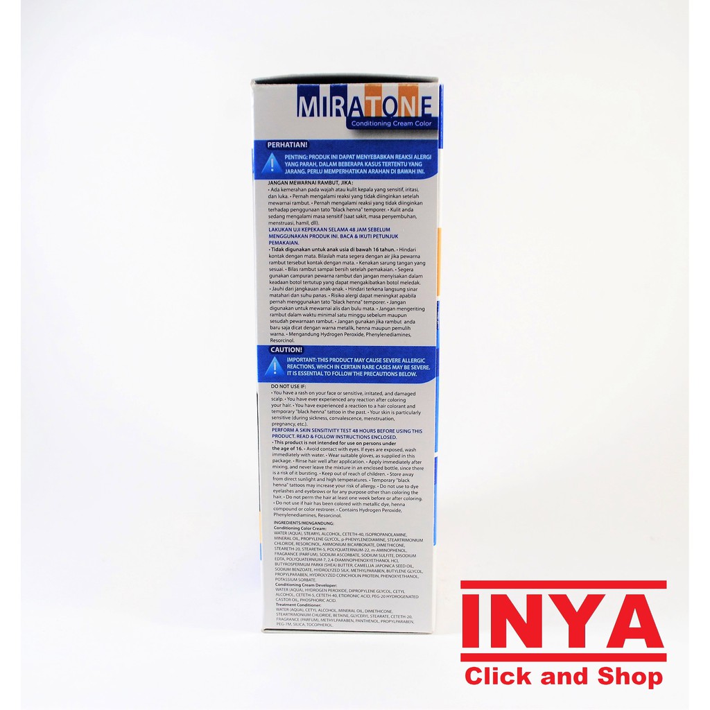 Pewarna Rambut MIRATONE CONDITIONING CREAM COLOR 2BL NATURAL BLACK - Semir Rambut HITAM ALAMI