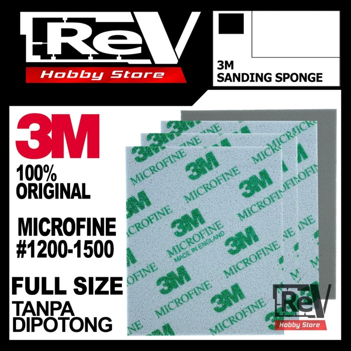 0C2D00 Sanding Sponge 3M Microfine Amplas Model Kit Gundam Military Blkjbg