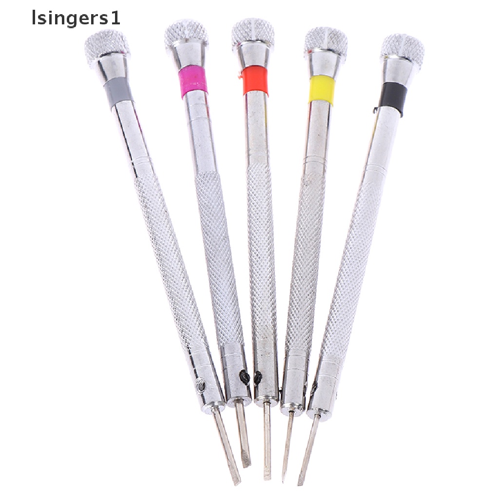 (lsingers1) 5pcs / Set Obeng Presisi Untuk Reparasi Kacamata / Jam Tangan / Perhiasan