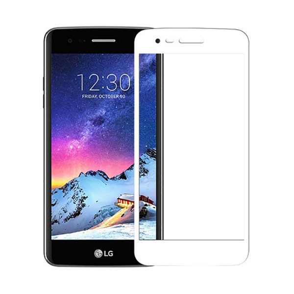 Grace LG K8 2017 / X240 - Full Screen Tempered Glass - Lis Putih