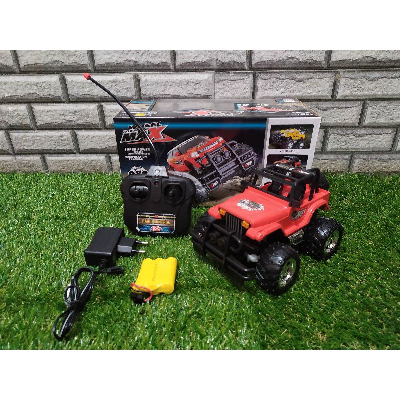 RC CAR JEEP MAX MOBIL REMOTE CONTROL BATRE CAS MAINAN ANAK