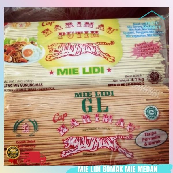 

Mie Lidi Medan / Mie Gomak/ Mie Aceh GL Cap HARIMAU 1kg