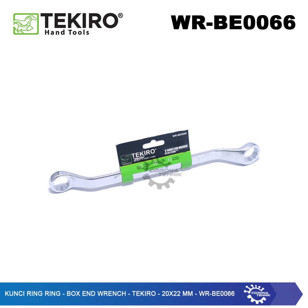 WR-BE0066 - Kunci Ring Ring - Box End Wrench - Tekiro - 20x22 mm