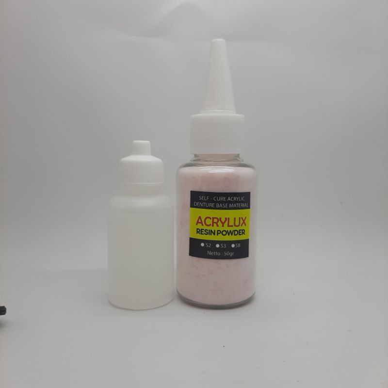 paket hemat murah bahan gigi palsu akrilik powder +liquid