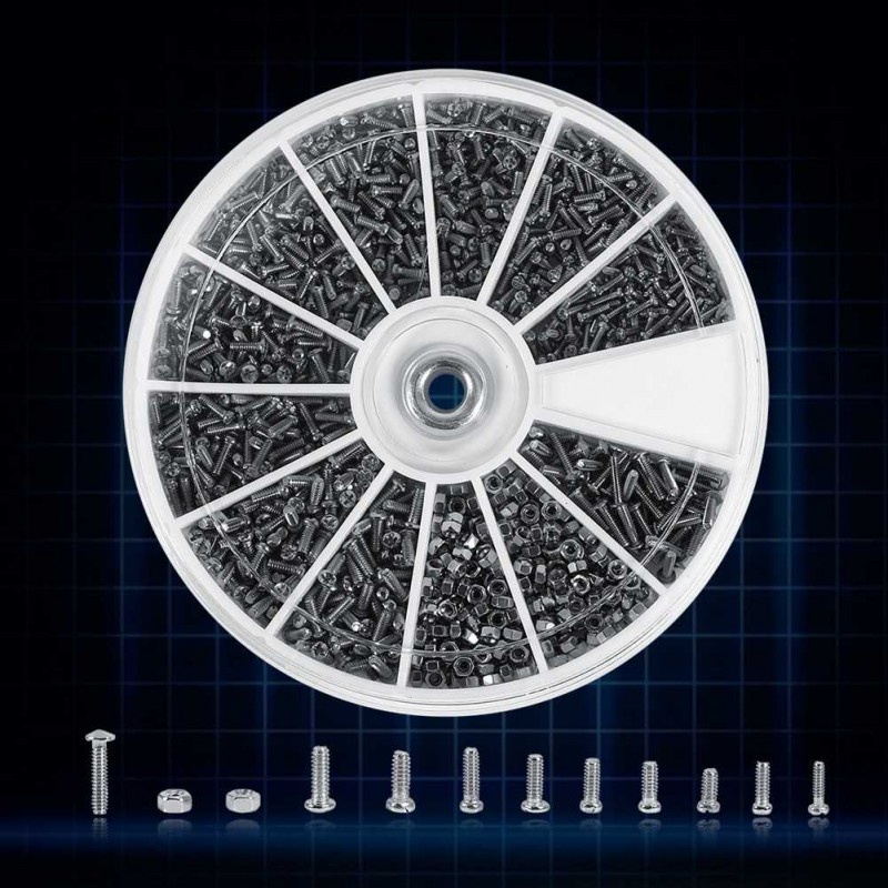 Baut Reparasi Kacamata 600Pcs 12 Varian Cadangan Pengganti Repair Nuts