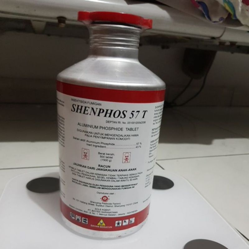 shenphos 57t isi 500 butir obat kutu beras foodgrade fumigan