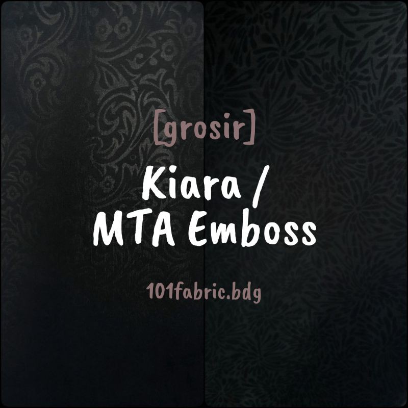 [GROSIR] KAIN EMBOSS KIARA GRADE "A"  LEUWITEX JETBLACK