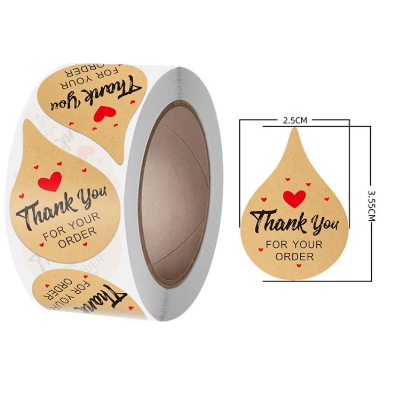 

sticker water drop thank you / sticker packing thank you / sticker thank you