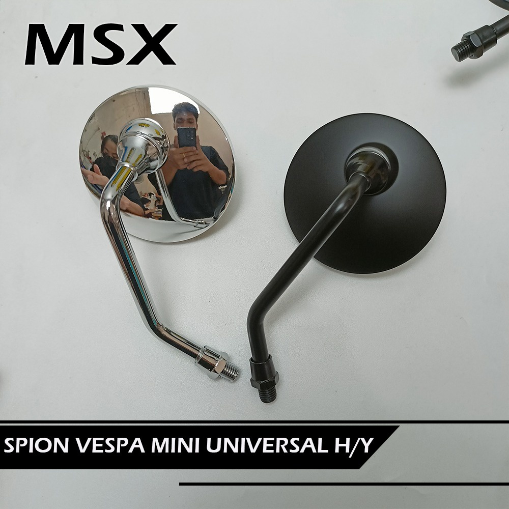 Spion Bulat Mini VESPA  Kaca  Universal Vespa Fino Scoopy Beat Mio Xeon dll