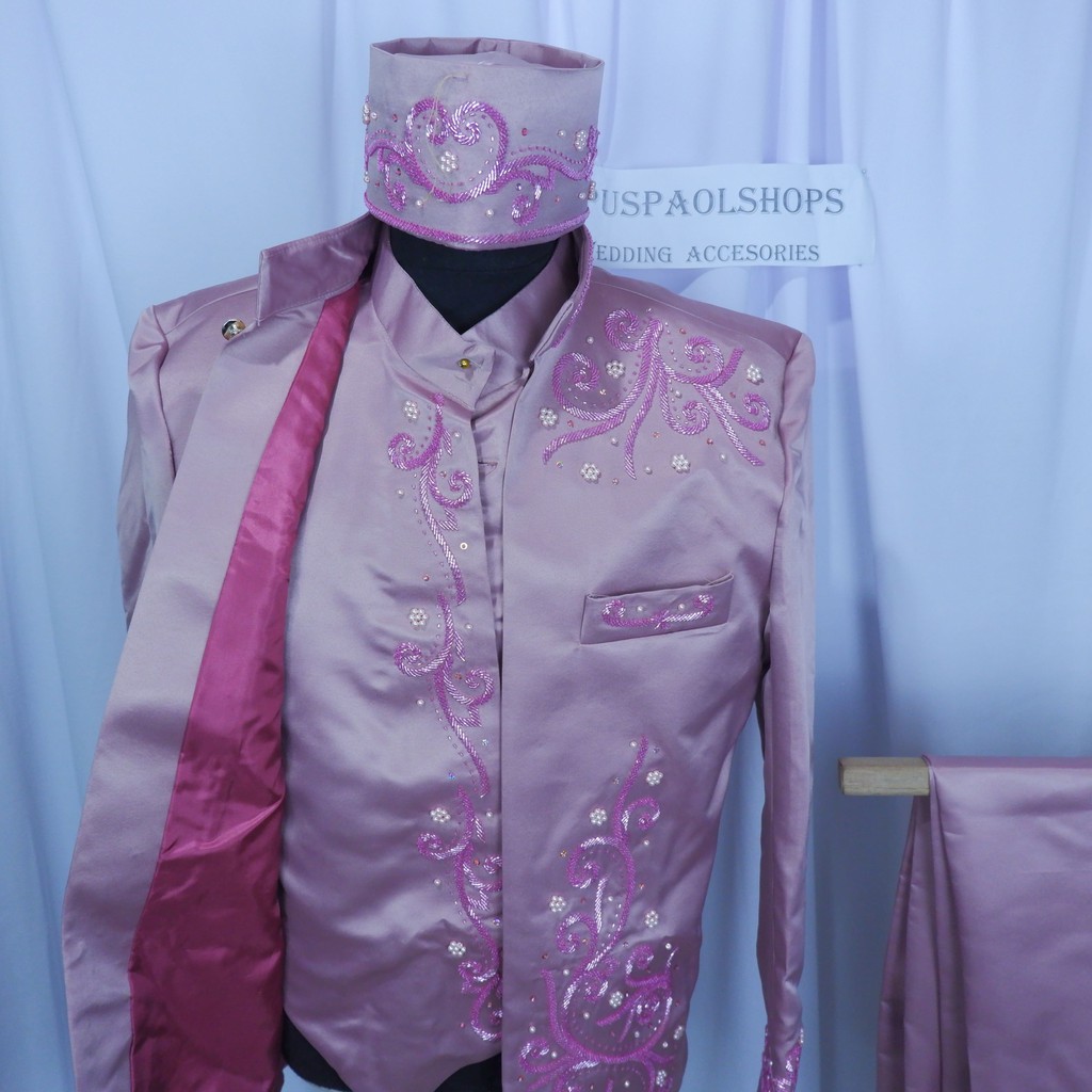 basofi  pengantin beskap  sunda   alusan  payet  jepang  asayo dusty pink