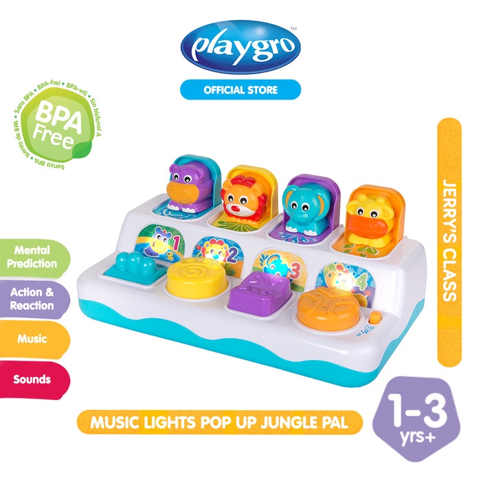 MAI611 PLAYGRO MUSIC LIGHTS POP UP JUNGLE PAL MAINAN MUSIK BALITA