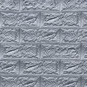 FYGALERY HL0063 Wallpaper Dinding Foam Batu Bata 3D Sticker Wall Decoration Dekorasi Rumah Murah-Gray