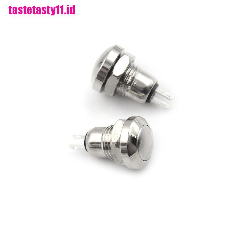 【TTID】2pcs 8mm Mini Micro 2Pin Metal Waterproof Momentary Push Button Switch