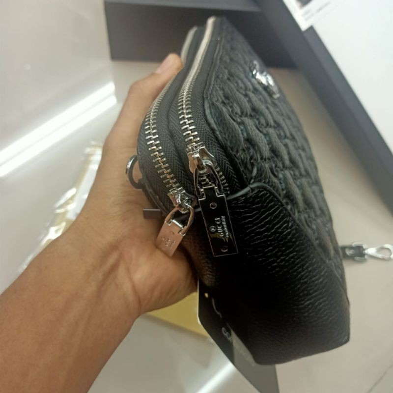 Handbag Gucci GG Embos Clutch Tas Tangan Kulit Asli Impor