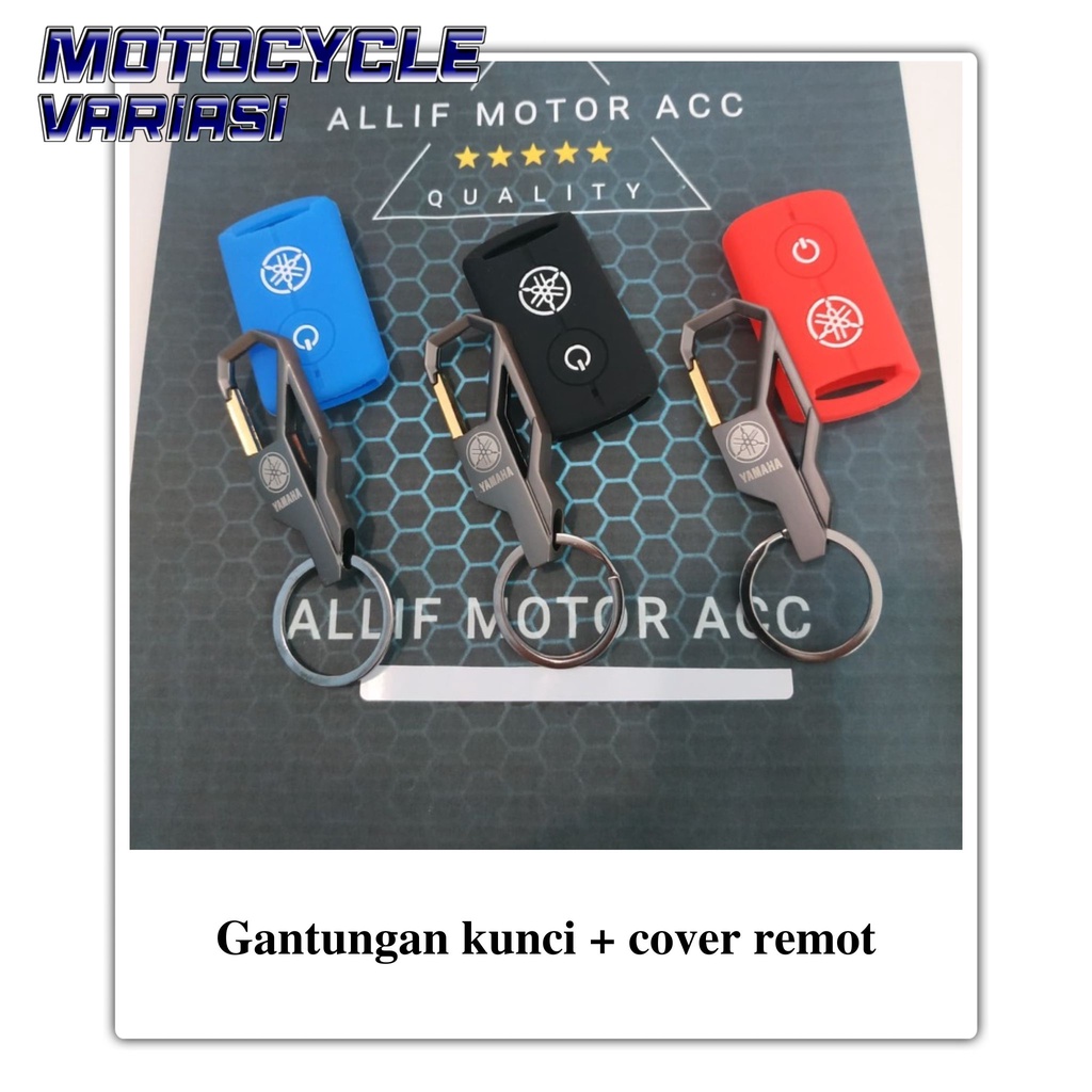 hook Gantungan kunci keyless + cover remot silikon NMAX AEROX XMAX FREEGO LEXI