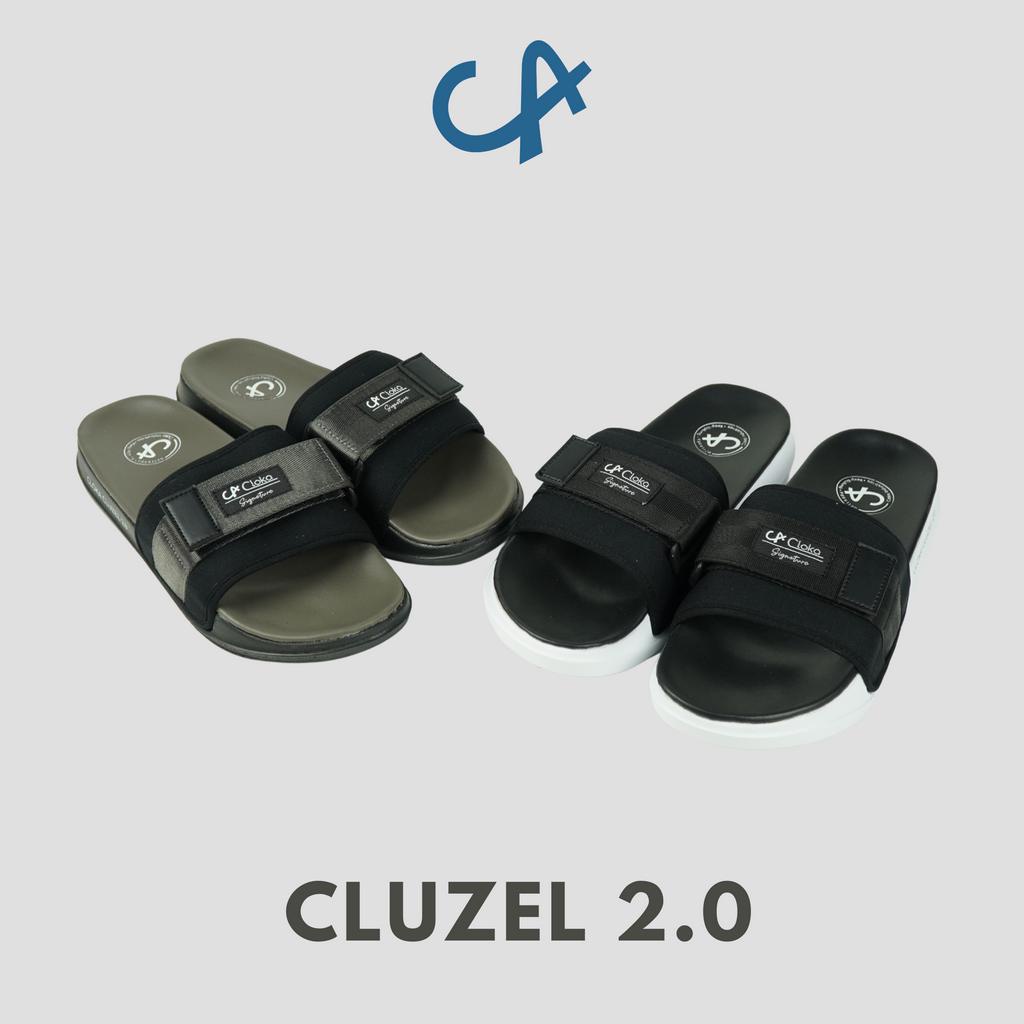 Sandal Pria Kasual Santai Anti Air Anti Slip Sendal Cowo Dewasa Distro Ringan Kekinian Slip On Slippers - Cloka Cluzel 2.0