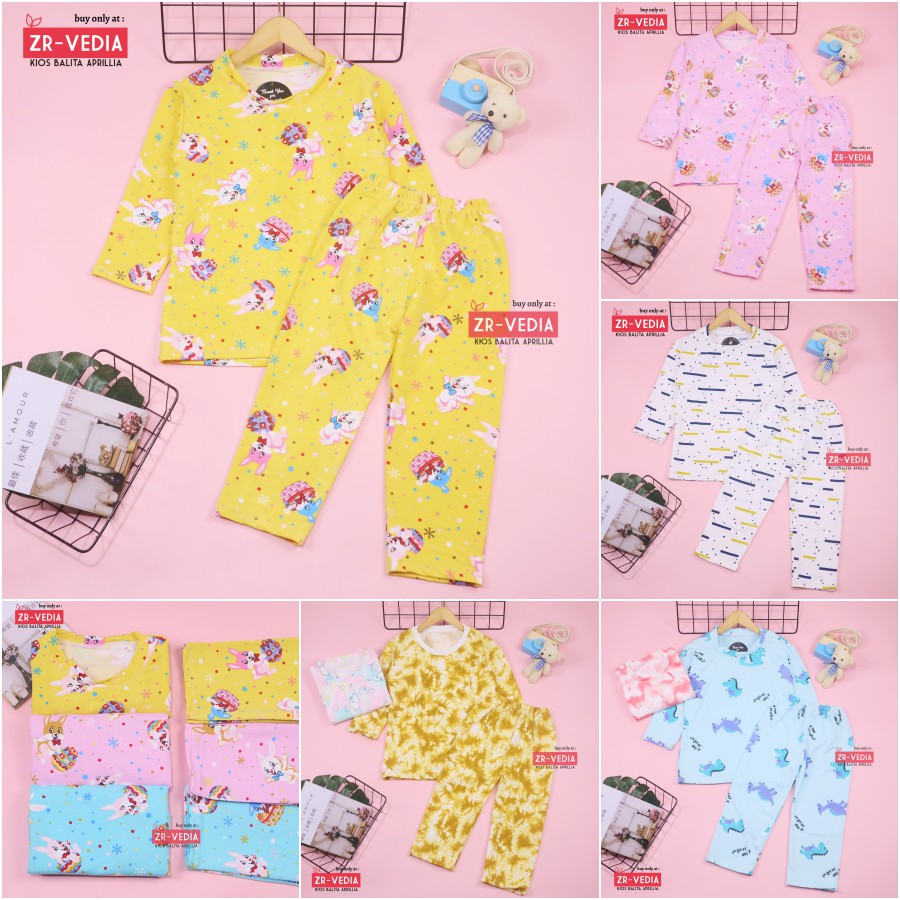 Pajamas Sunday uk 7-8 Tahun / Setelan Anak Perempuan Branded Karakter Piyama IMPORT Baju Tidur