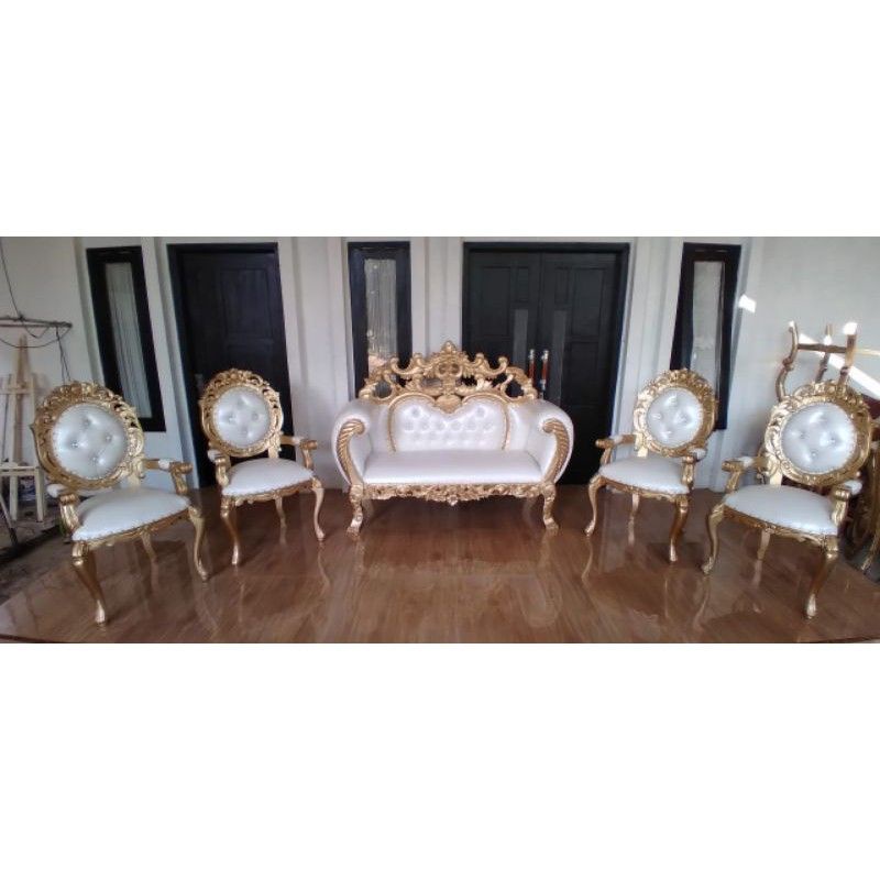 kursi pelaminan kayu jati sofa pengantin