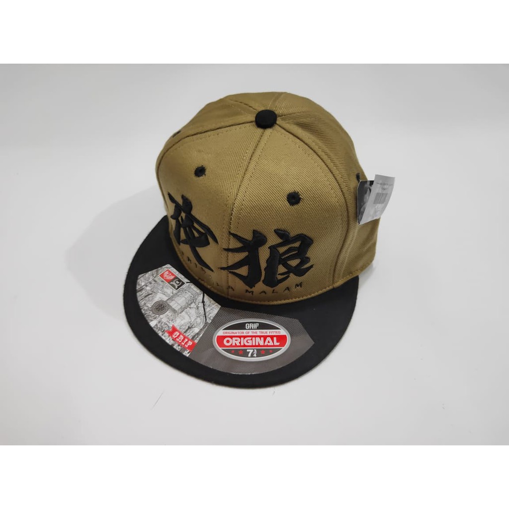 Topi Hip Hop Snapback SERIGALA MALAM cloting bordir