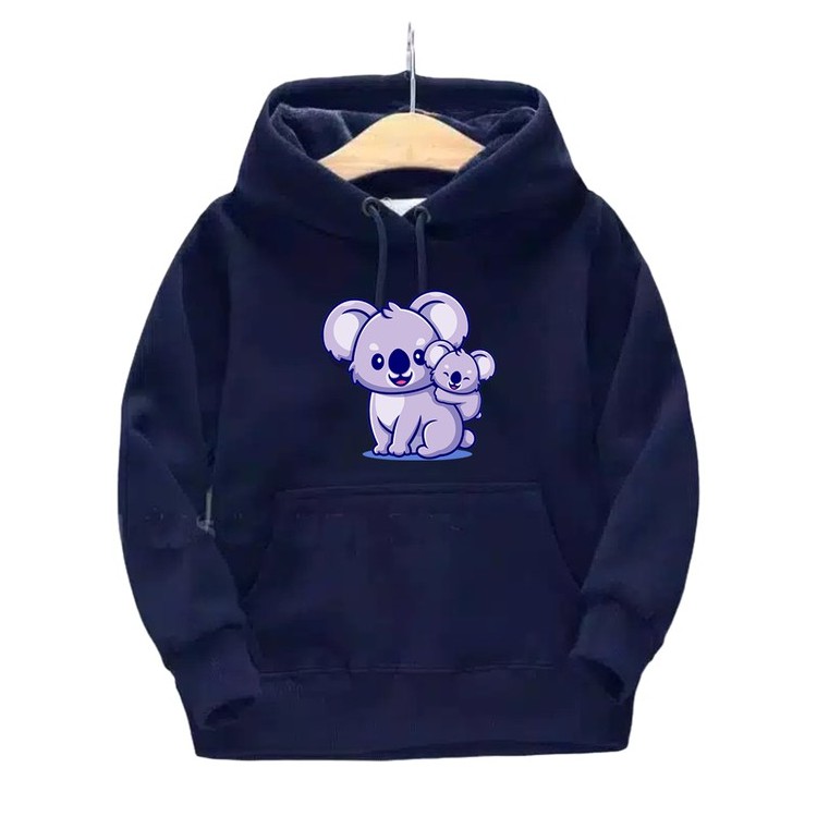 Sweater Anak Koala Hoodie Anak Fleece Usia 2 - 6 Tahun Unisex