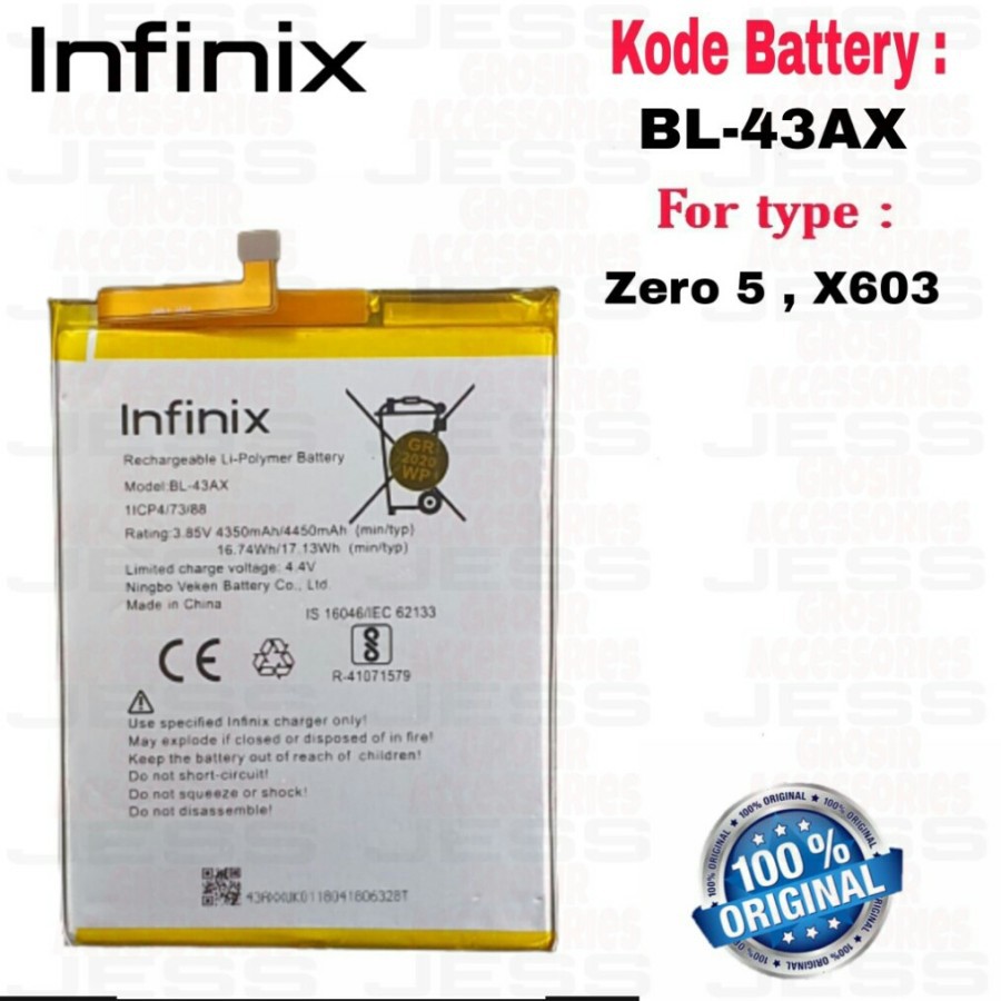 Baterai Battery Original Infinix Zero 5 , X603 , BL43AX BL-43AX