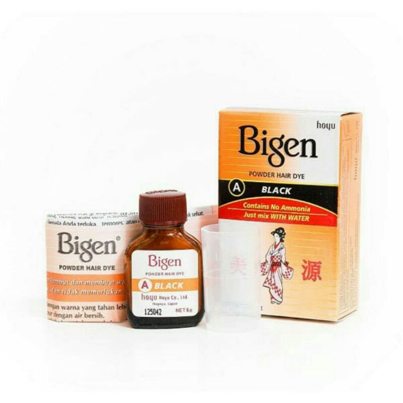 Bigen Powder Hair Color Black 6g Cat Rambut Bubuk Hitam