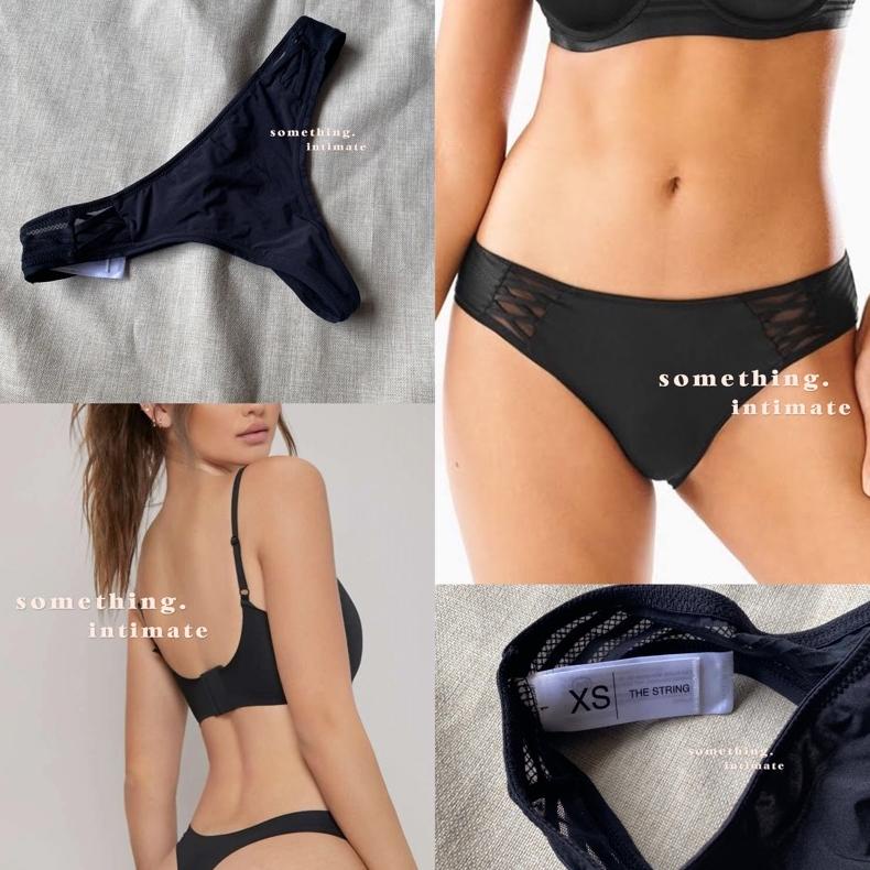 Variance Lingerie Les Quotidiens Stretch Cotton Lace Gstring Thong Celana Dalam Mini Cd Katun Import