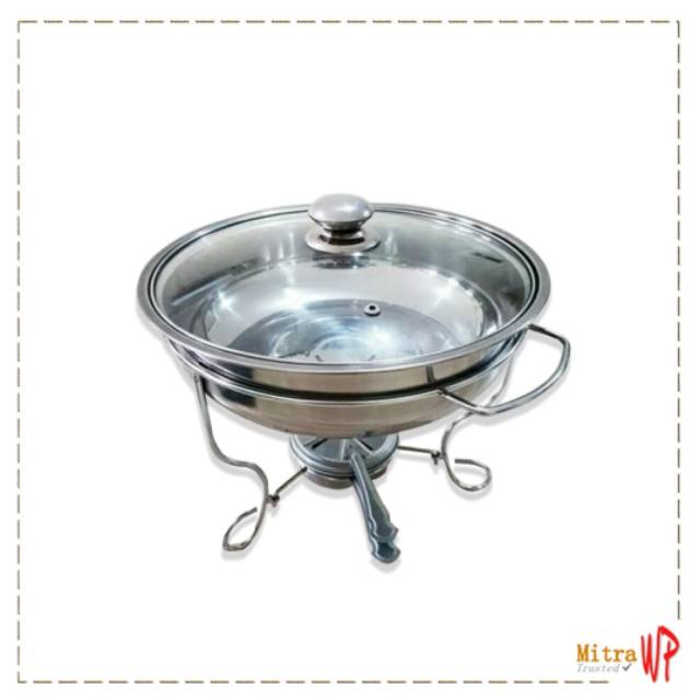 Warmer prasmanan besar tebal 28cm panci stove -Penghangat SOP dan sayur