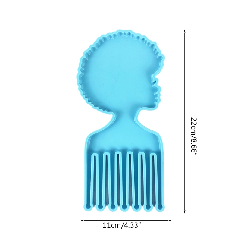 SIY  DIY Crafts African Men Women Heads Shaped Combs Epoxy Resin Mold Silicone Mould