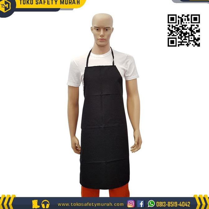 CELEMEK- APRON DRILL WARNA HITAM POLOS MURAH CELEMEK KAIN CELEMEK MASAK KOKI -CELEMEK-INDONESIA.