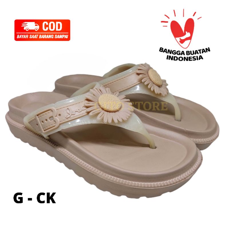 Sandal jepit wanita karet - sandal anti air wanita - sandal santai 24-40