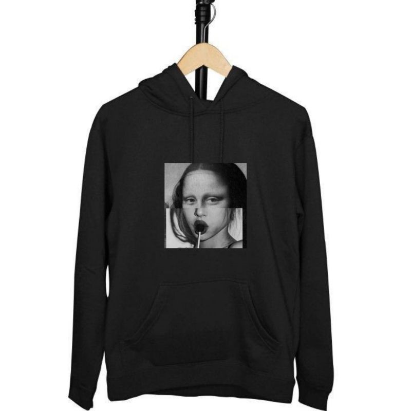 Hoodie Aesthetic Hitam Pria Kekinian