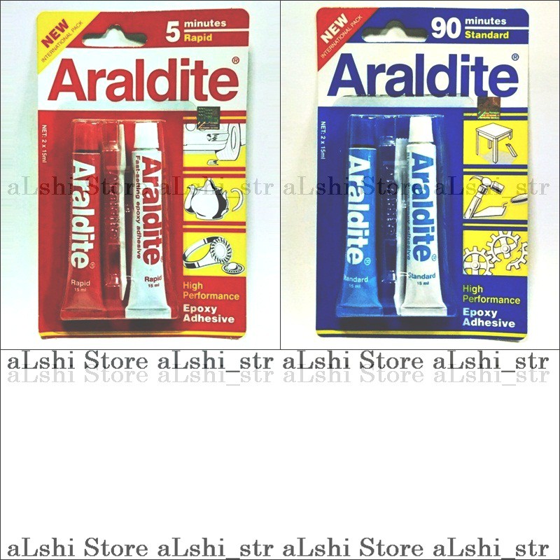 

Lem Araldite Besi Tube Epoxy Adhesive Standard Biru/Rapid Merah
