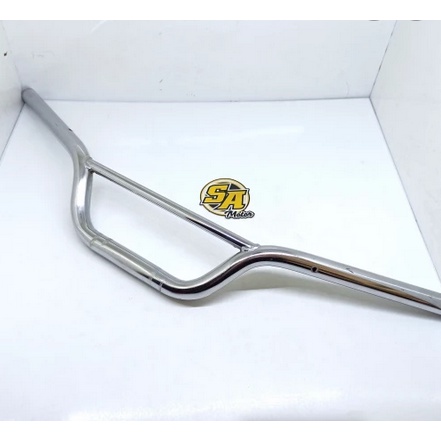 STANG MOTOR HONDA WIN 100 FULL CROM MODEL TRIL TRAIL BAHAN TEBAL MIRIP ORIGINAL