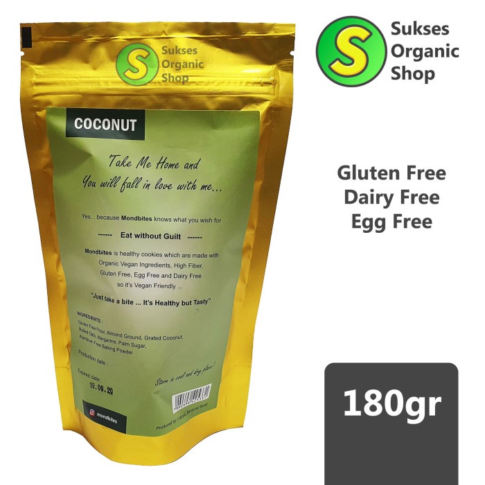 

Tr20Re Kue Sehat Gluten Free Healthy Cookies Coconut | Mondbites | 180Gr Ht51G