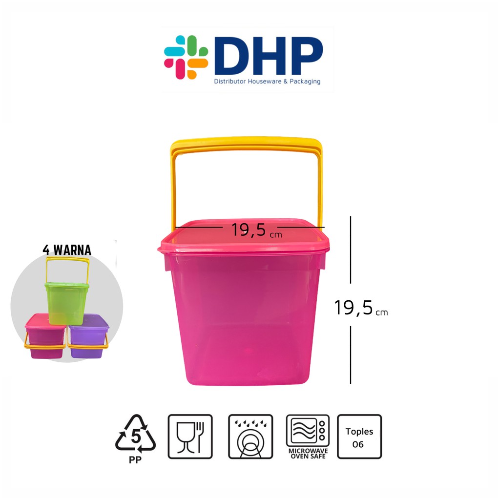 Toples Sealware 6 Liter(D=19,5cm) Gagang Plastik Tempat Kerupuk Agatha