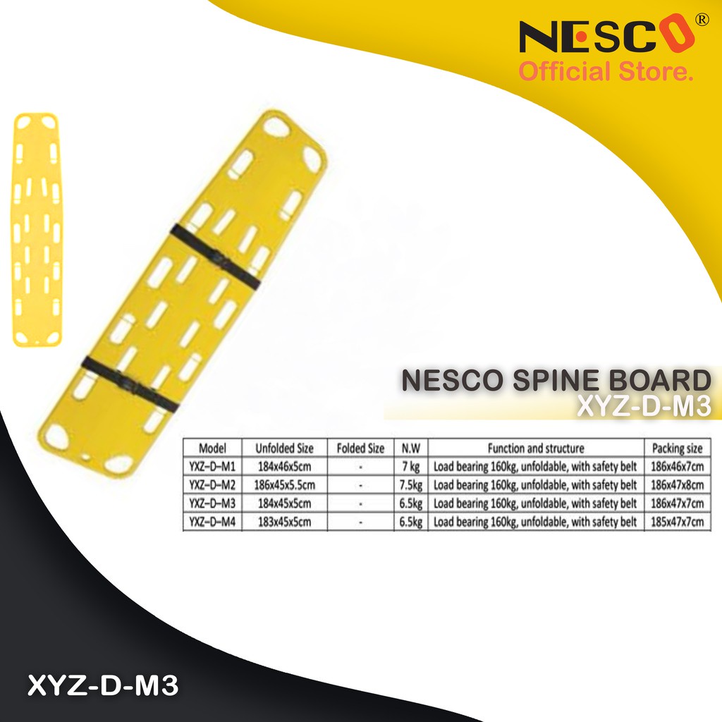 Nesco Spine Board, Type Yxz-D-M3 / Tandu Spinal