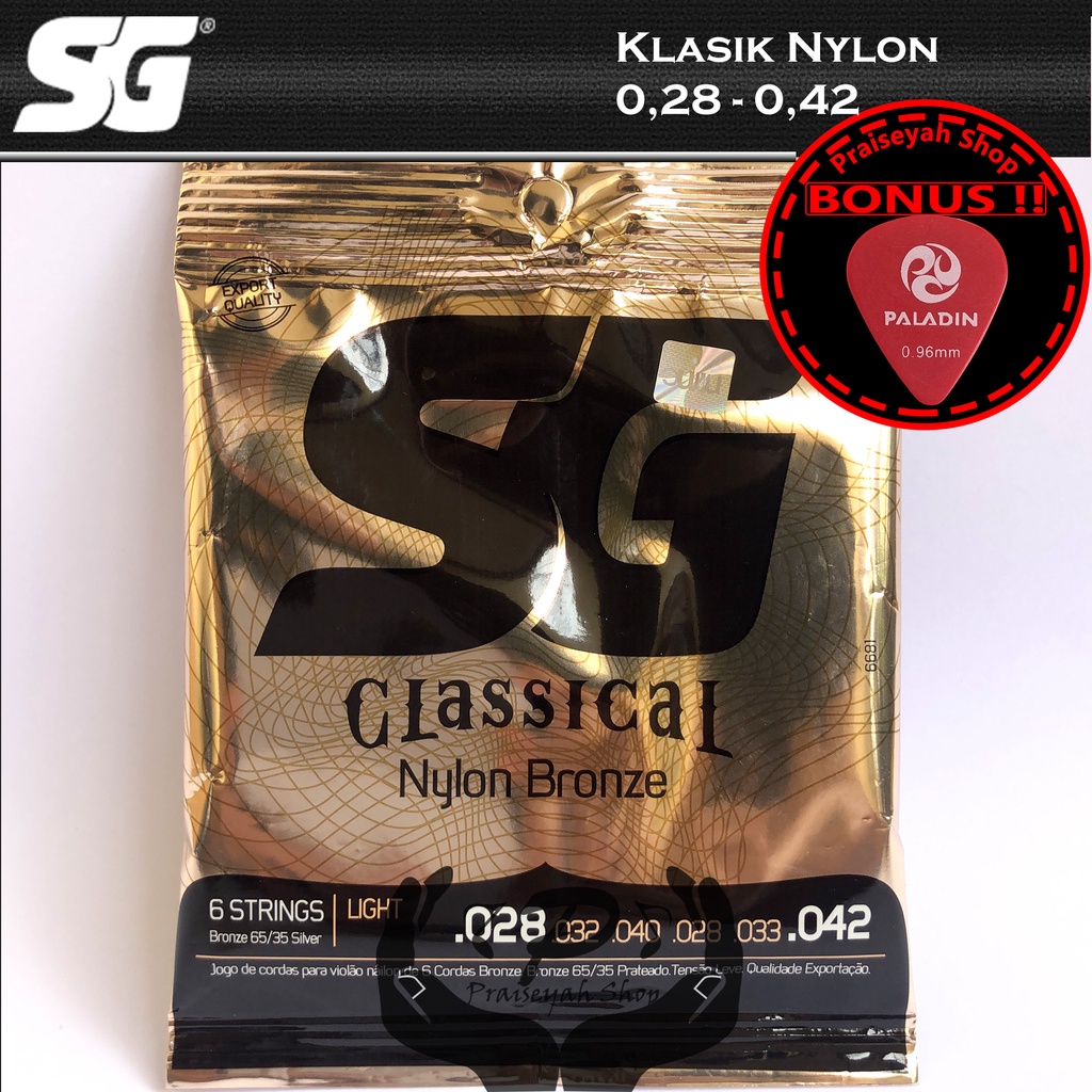 Senar Gitar Akustik Klasik Nylon SG Original Nilon Classic