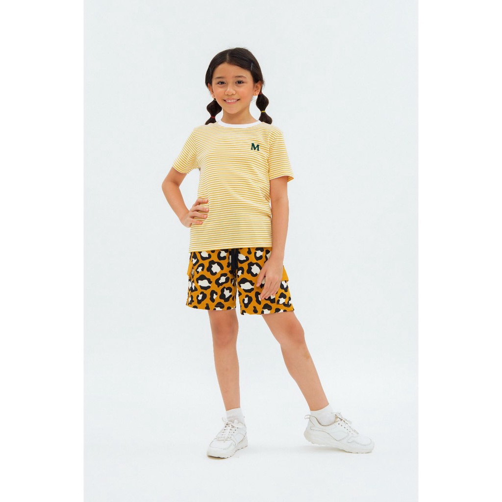 MYLK By Rafathar  Tshirt Stripe + Pants Leopard
