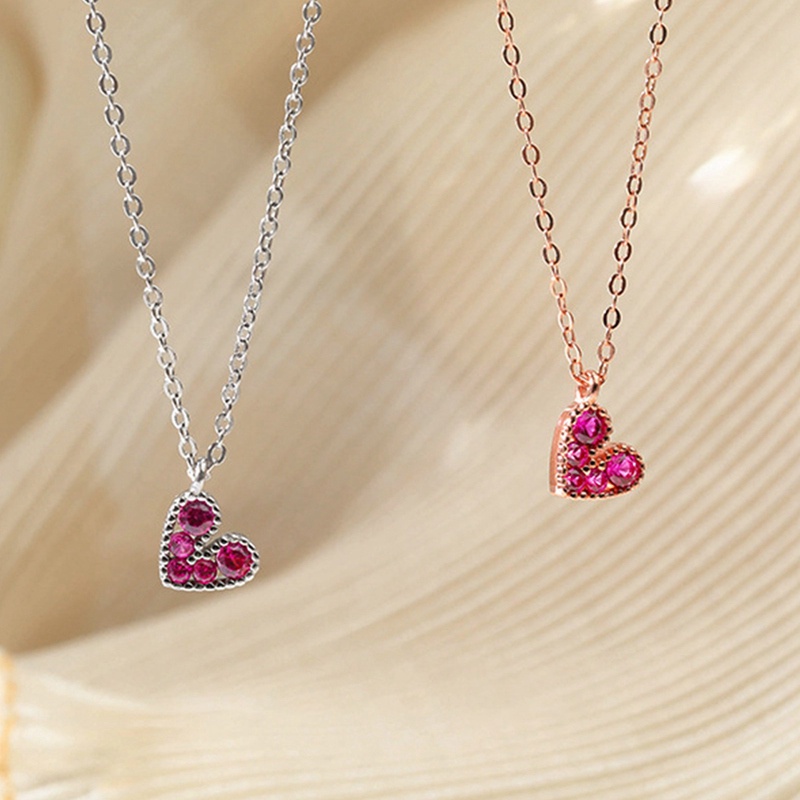 Kalung Rantai Klavikula Bahan 925 Sterling Silver Warna Rose Gold Untuk Wanita