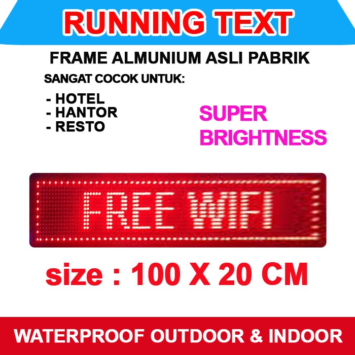 RUNNING TEXT TERMURAH