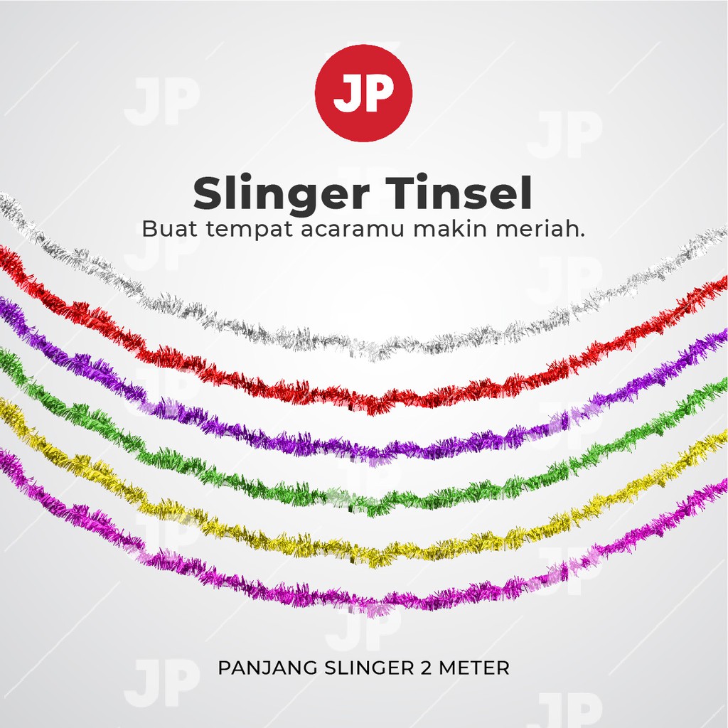 Slinger Tinsel Hias Untuk Dekorasi Pesta Ukuran 2m