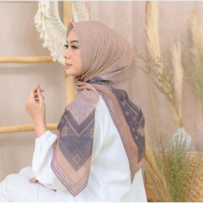 Terbaru !! Hijab Voal Segiempat Motif Sukma Kerudung Segiempat Voal Jilbab Voal