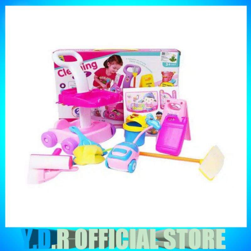 MAINAN ANAK CLEANING SET DUS MAINAN CLEANING CAR SAPU SAPUAN LITTLE HELPER 666-86 PROMO TERMURAH COD-1