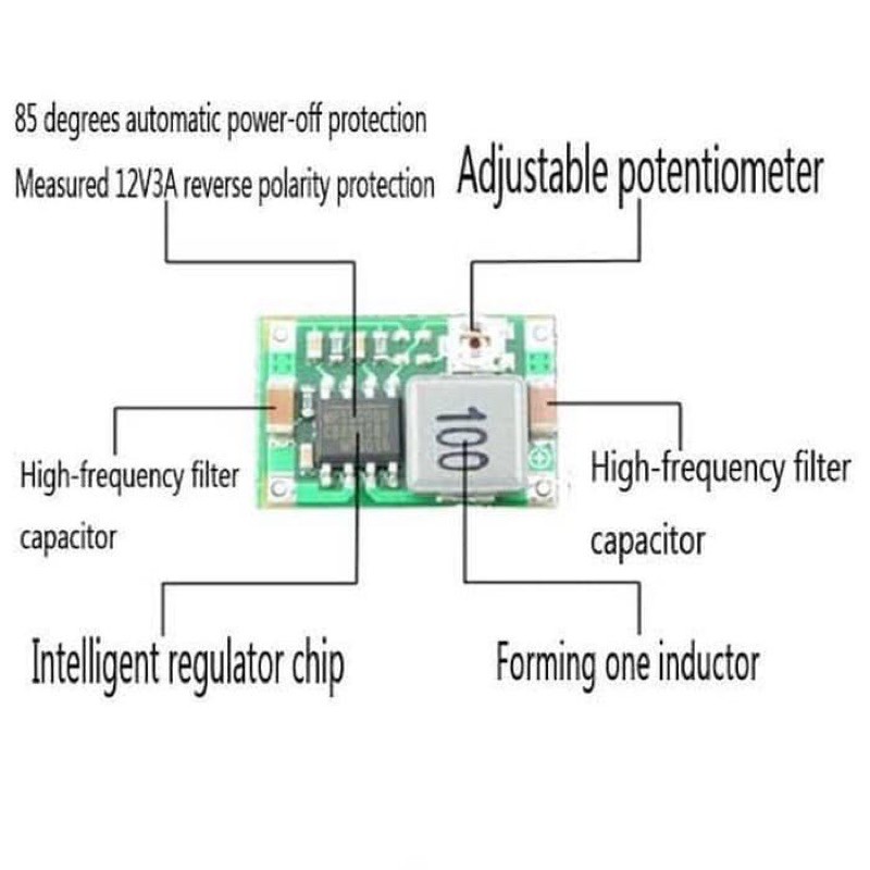 mini360 DC Mini 360 Adjustable Buck Step Down Regulator