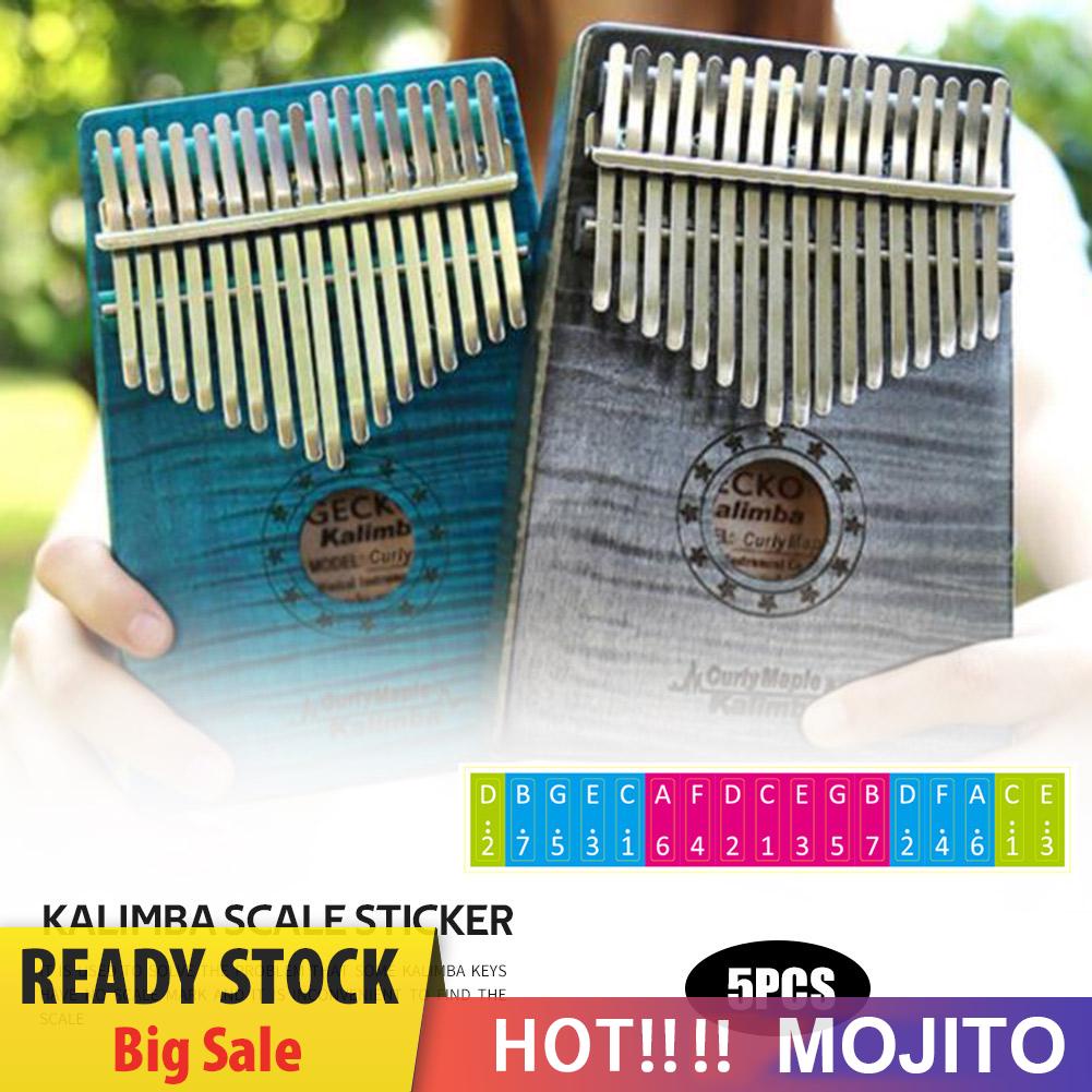 5pcs Stiker Skala Kunci Piano Jari Kalimba