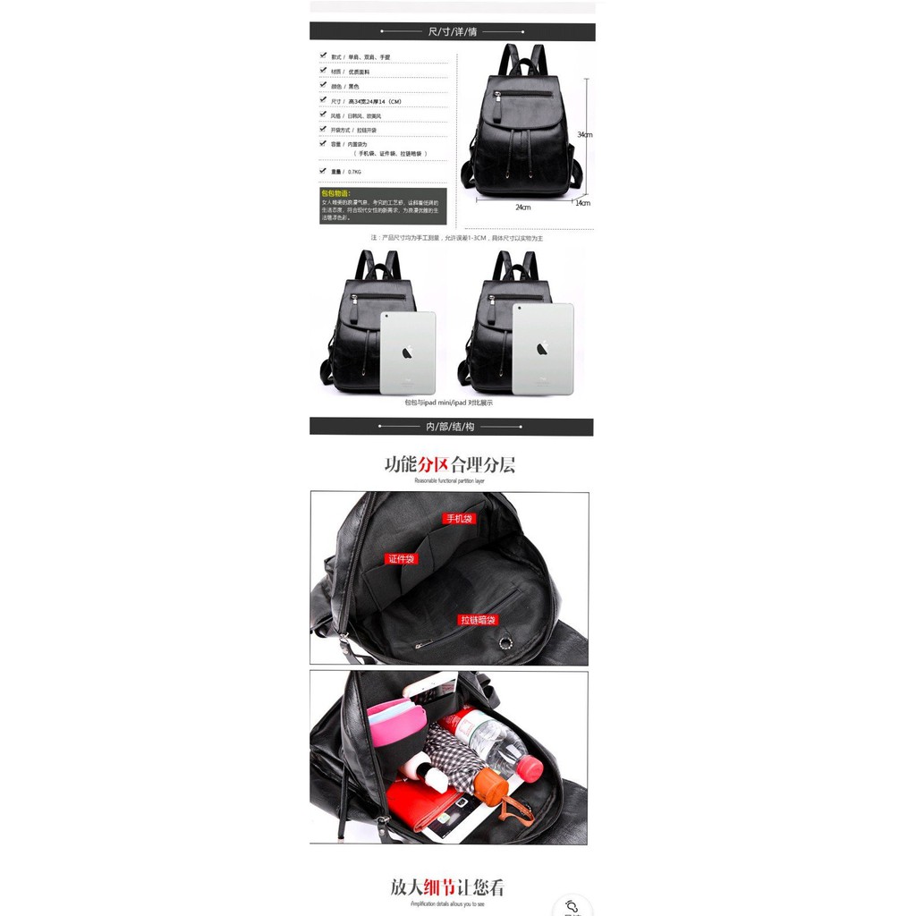 CYS Tas Ransel Backpack Wanita Kekinian Kuliah Kerja Tas Wanita Korea Style Original Terbaru Grosir T249