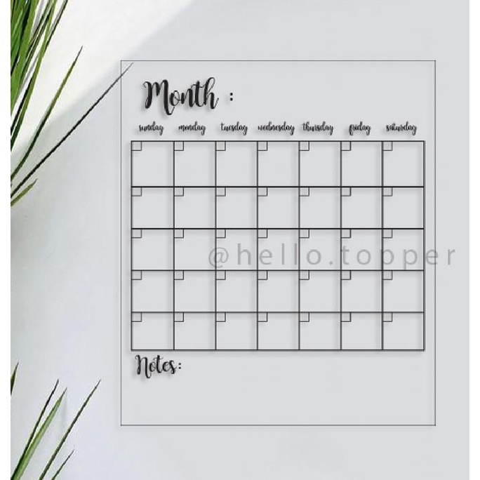 

Daily Planner Akrilik | Wall Planner | Schedule Board helloto99 Ayo Order